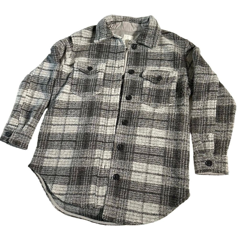Joie Black and Gray Plaid Blazer